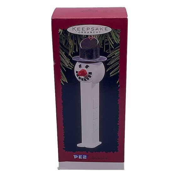 1996 Hallmark Keepsake PEZ Snowman Collectible Christmas Ornament in Box - Picture 2 of 8